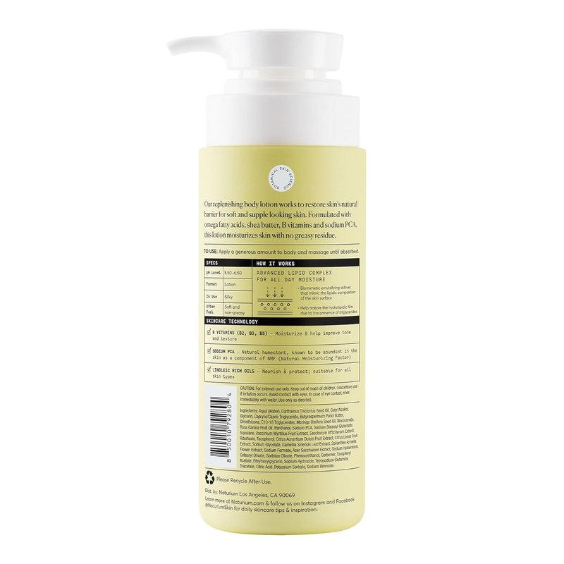 Naturium Bio-Lipid Restoring Body Lotion - Fragrance-Free Shea Butter, 14 oz