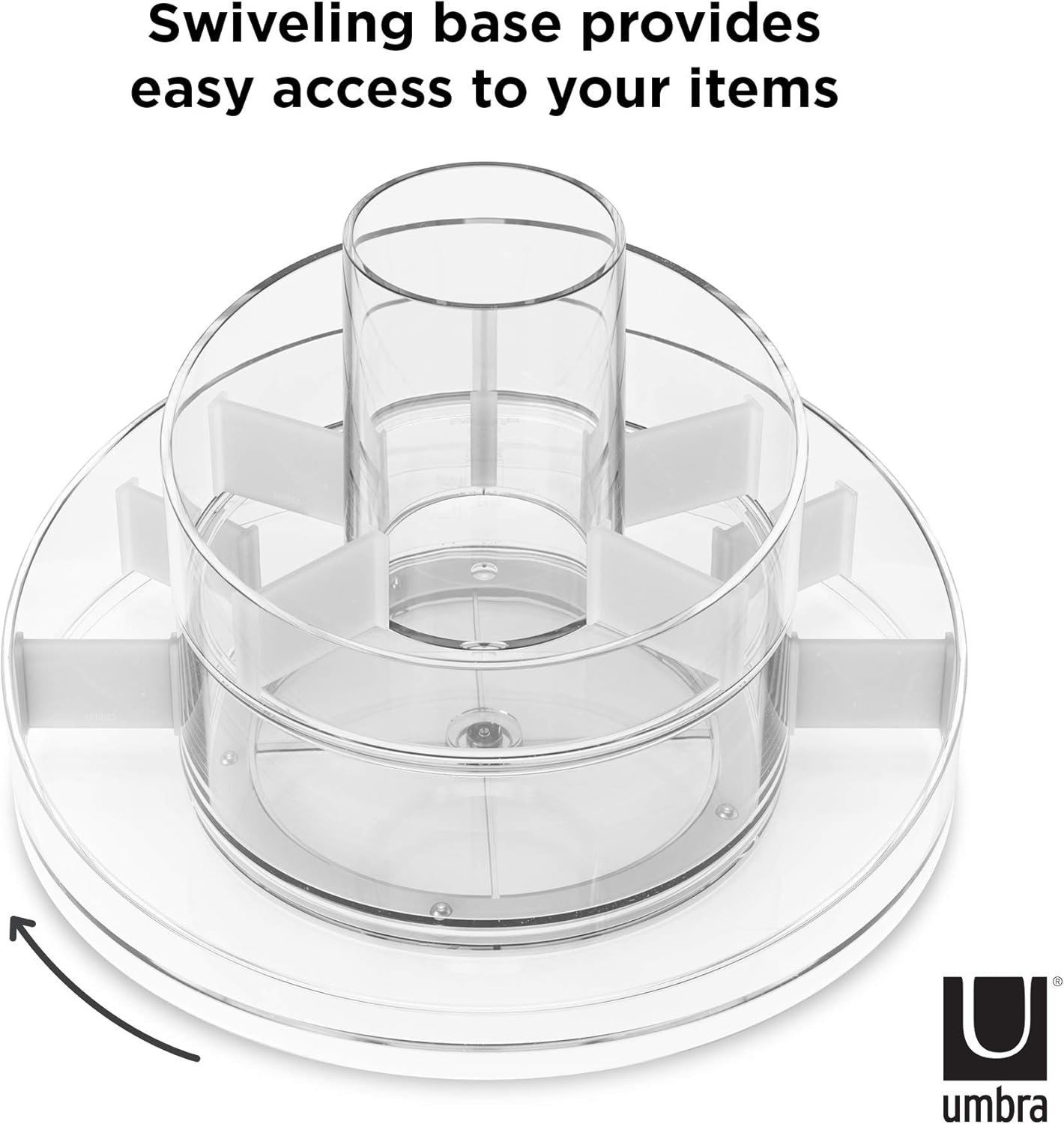 Makeup Organizer - Umbra Cascada Clear Acrylic Design | Compact & Stylish