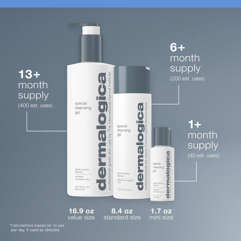 Dermalogica Special Cleansing Gel Refill - Gentle-Foaming Face Wash Gel for Women and Men - Leaves Skin Feeling Smooth And Clean