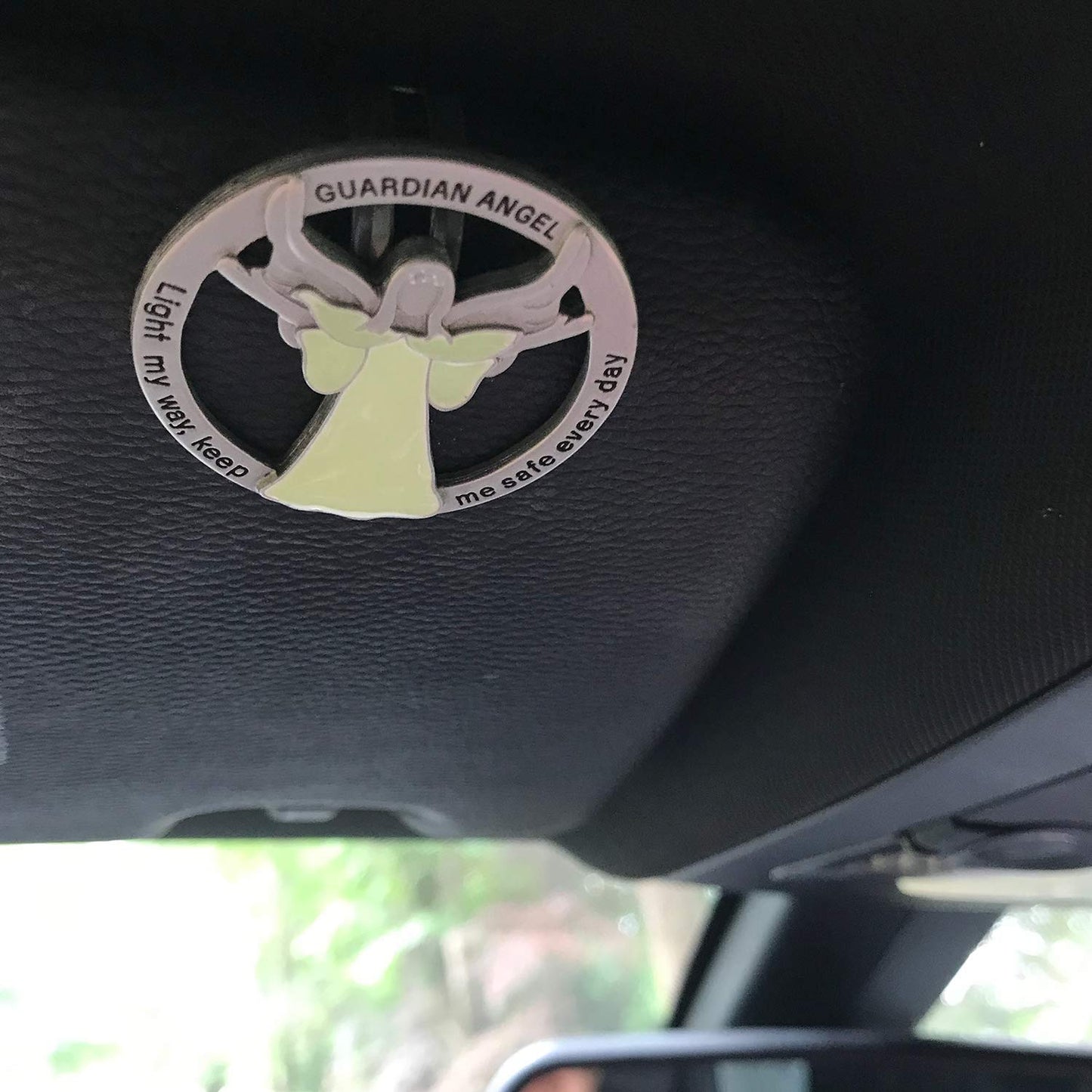 Light My Way Guardian Angel Auto Visor Clip, Glow in the Dark, Gifts for Drivers, 1 7/8-Inches, by Abbey & CA Gift