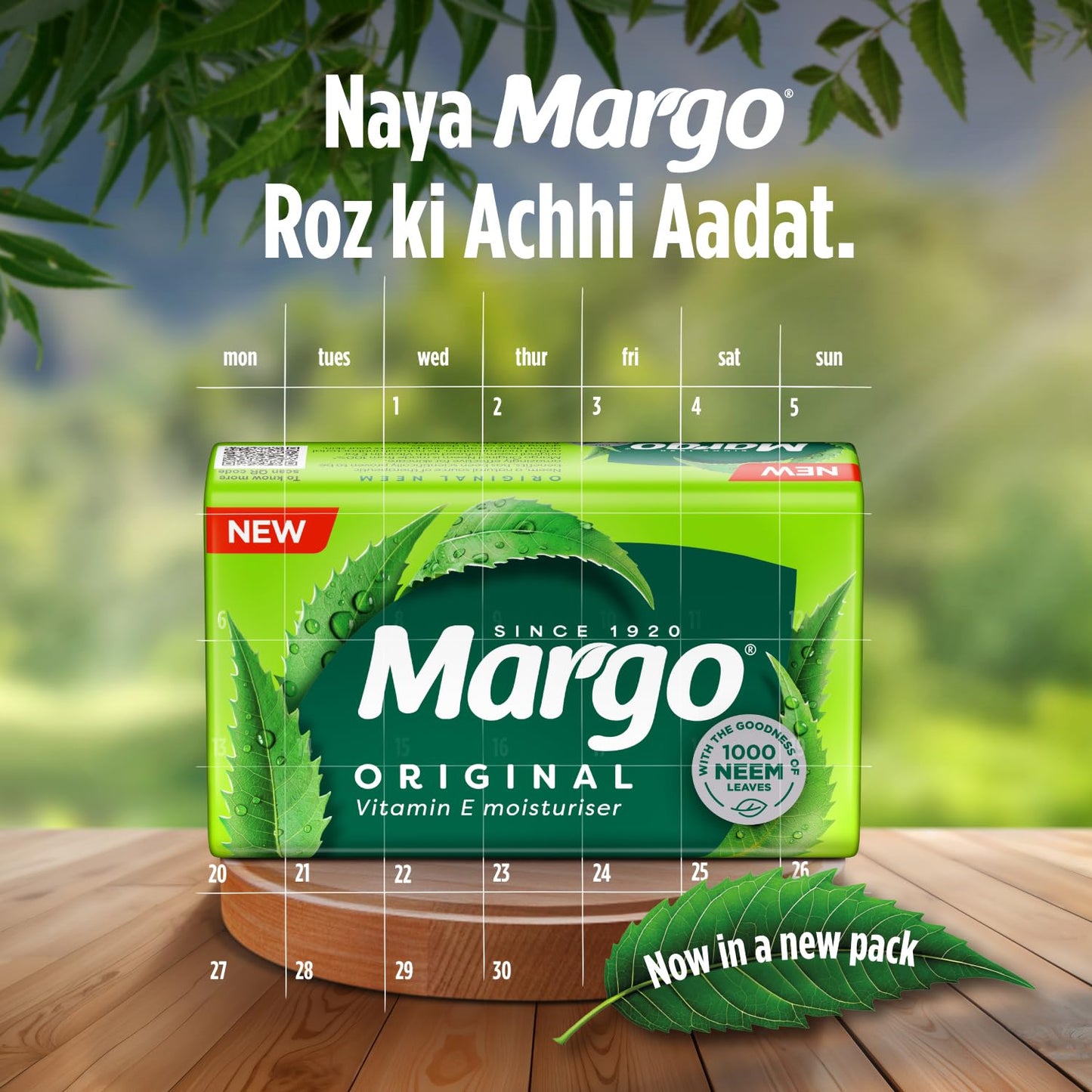 MCSYPOAL Margo Original Neem Soap, With Goodness of 1000 Neem Leaves - 125gm Pack of 8