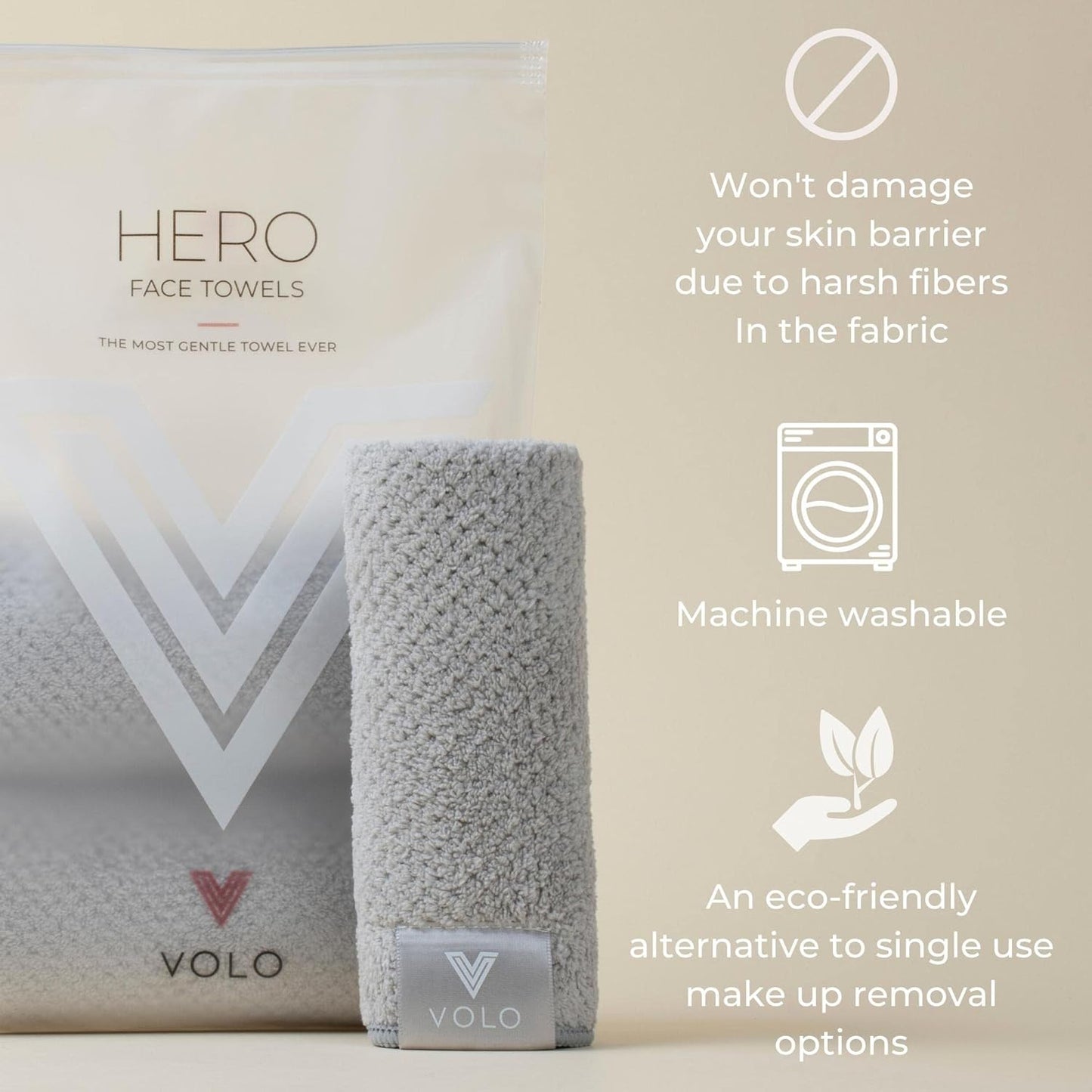 Hero Cloud Pink Face Towel - Reusable Microfiber Makeup Remover & Washcloths | Ultra Soft, Absorbent 3PK