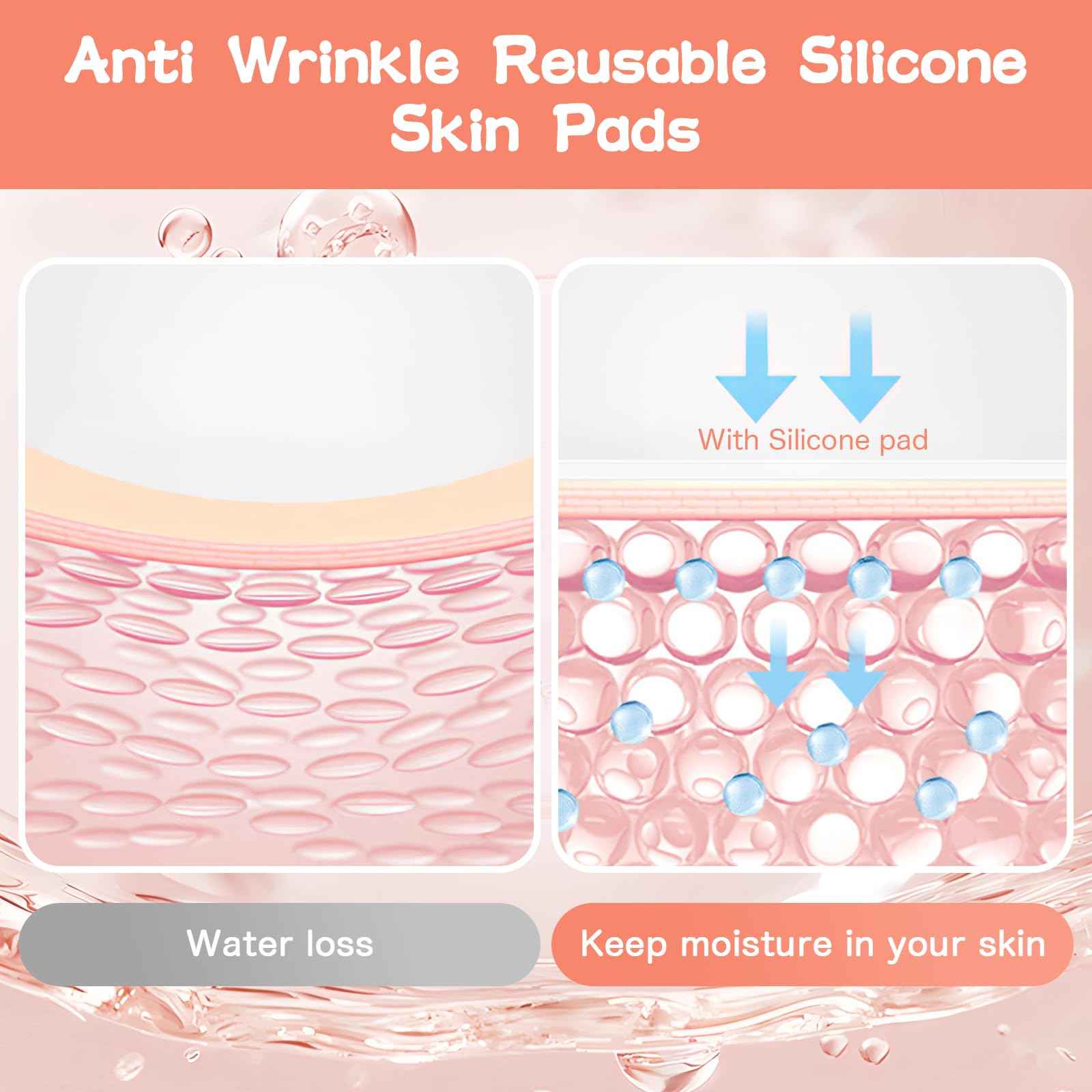 KODASNY Neck Wrinkle Patches, Anti Wrinkle Silicone Patches，Reusable Chest Firming and Tightening Facial Masks, Collagen Neck Fine Line Pads for Women Reduce Fine Wrinkles