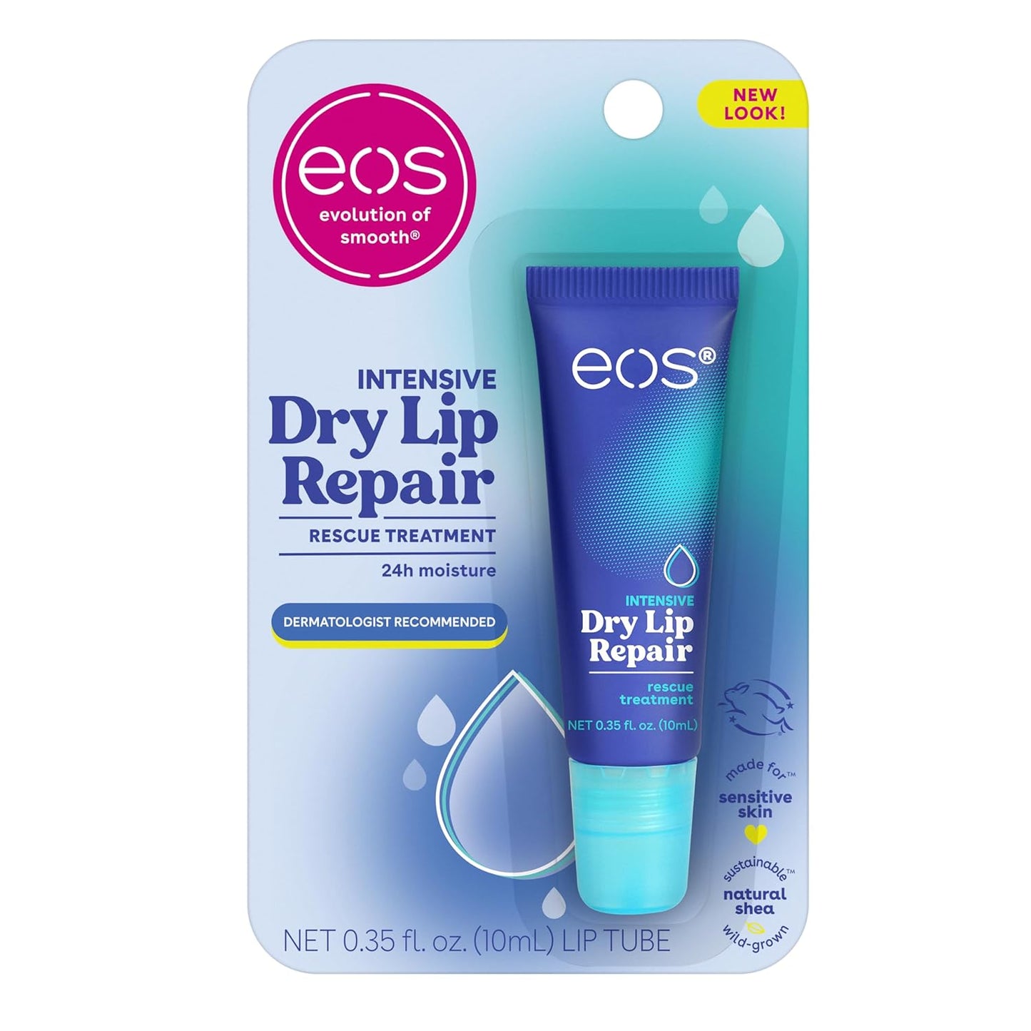 EOS Lip Repair - Extra Dry Lip Treatment with 24HR Moisture | Natural Strawberry Extract, 0.35 fl oz