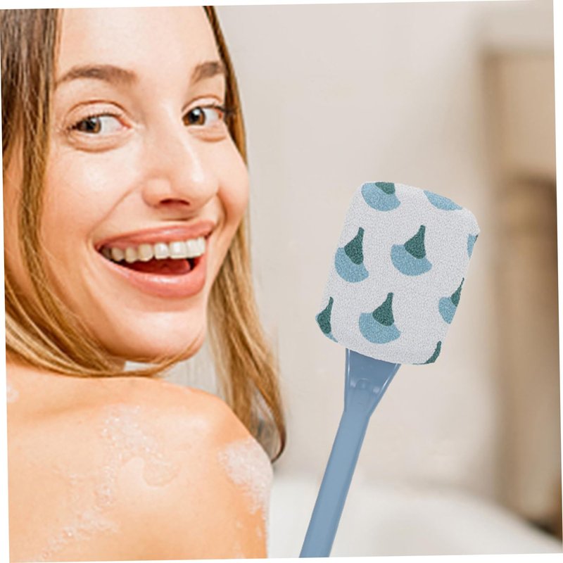 Beatifufu Long Handle Back Bath Brush 15.74 Inch with Soft Scrubbing Cloth for Deep Cleansing Exfoliating Massage Skin Care Bathing Accessory