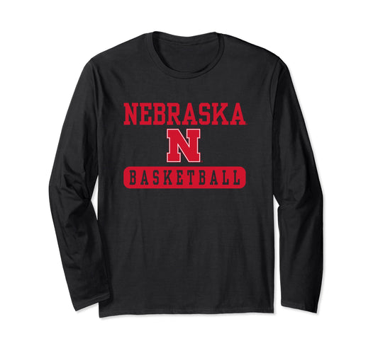 Elite Authentics Nebraska Cornhuskers Unisex Adult Classic Fit Black XX-Large Long Sleeve T-Shirt