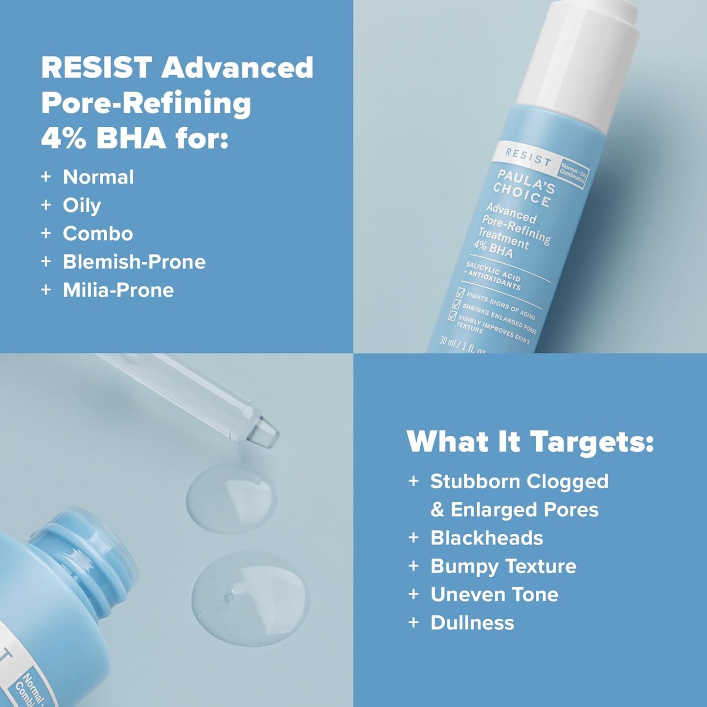 Paula's Choice BHA Serum - Advanced Pore Refining Treatment with Salicylic Acid & Green Tea | 1 Fl Oz, Fragrance-Free for Oily & Combination Skin
