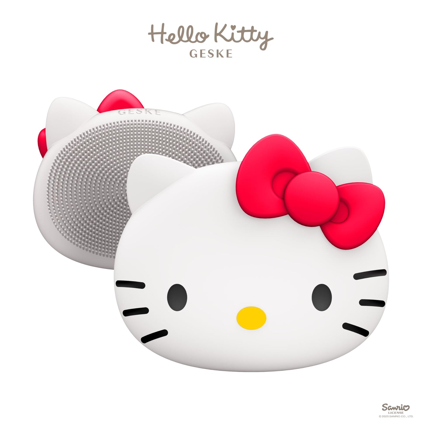 GESKE x Hello Kitty SmartAppGuided Facial Brush | 3 in 1 | Skin Cleansing Silicone | Routine Skincare | Gentle Cleansing | Facial Cleanser