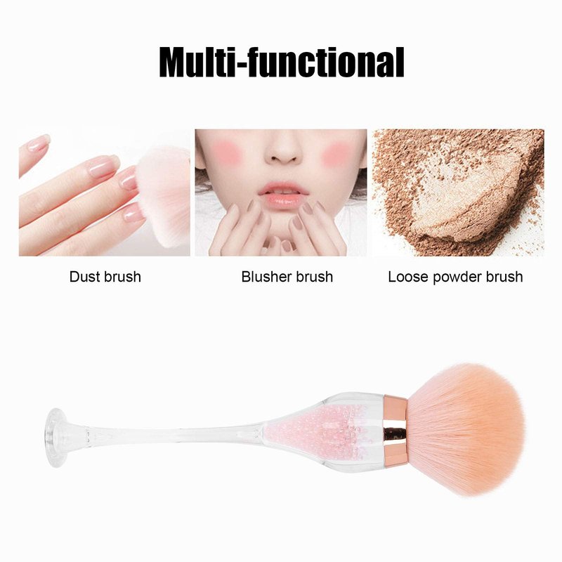 Nail Dust Cleaning Brush, Soft Nail Arts Makeup, Nail Art Powder Remover Brush, Makeup Blush Brushes Not Fall Off, Not Fade with Attracting Appearance and Shape