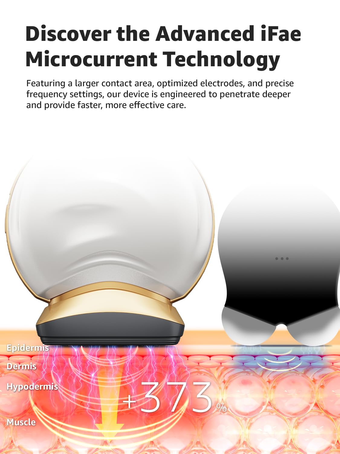 Microcurrent Facial Device - 3-in-1 Light Therapy for Lifting, Tightening & Skin Rejuvenation | Portable Anti-Aging Device (White)