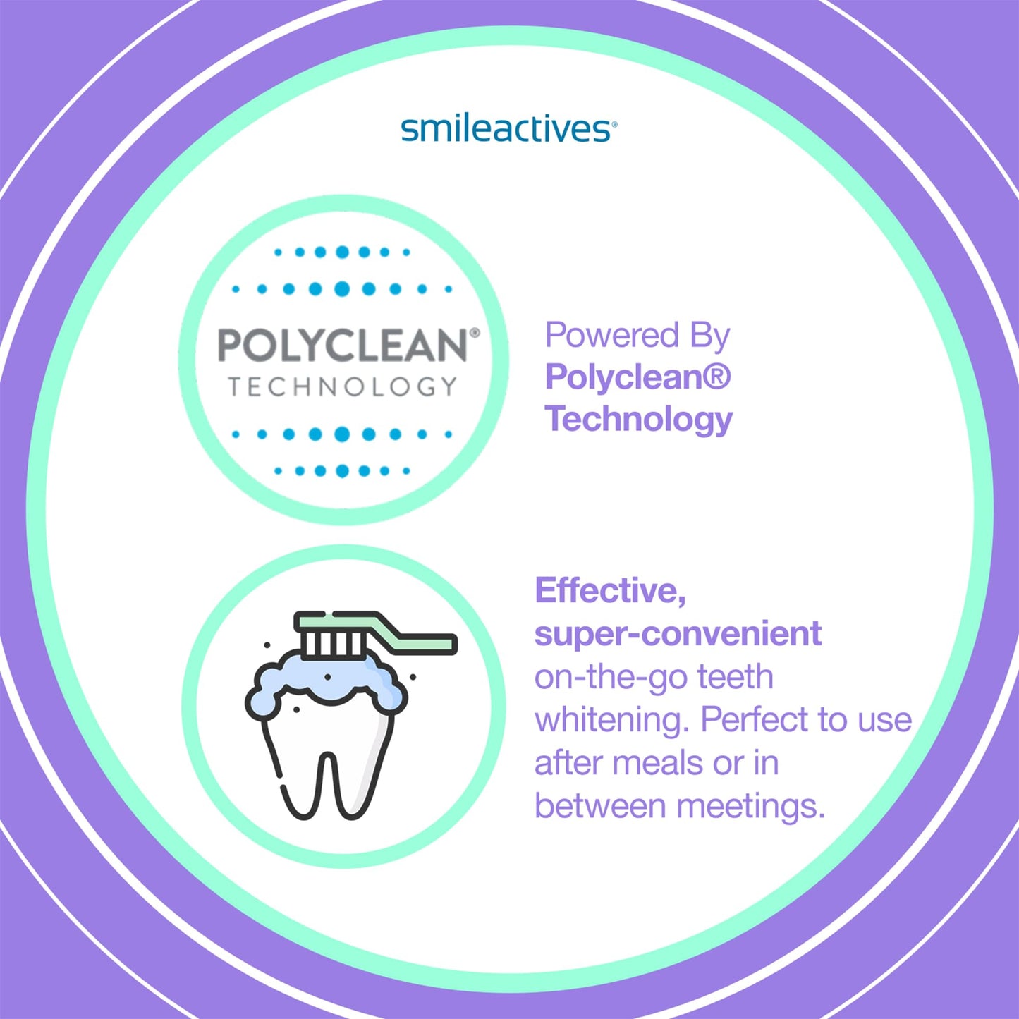 Smileactives Teeth Whitening Pen for White Smile, Fast Tooth Whitener and Stain Remover with Precision Brush Tip, Dental Quality Whitening Gel, Travel Pen, Easy to Use, Ultramint Flavor Flavor, 1 Pack