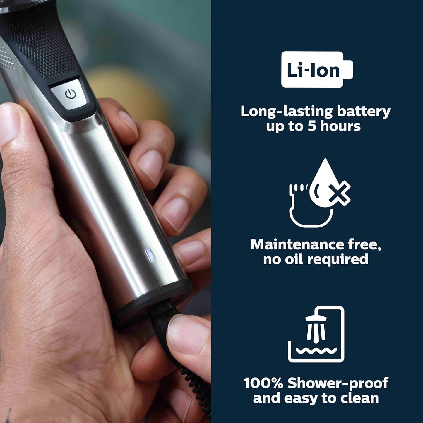 Philips Multigroom 7000 Series - All-in-One Beard Trimmer & Hair Clipper | 19-Piece Men's Grooming Kit with Soft Pouch, MG7910/49