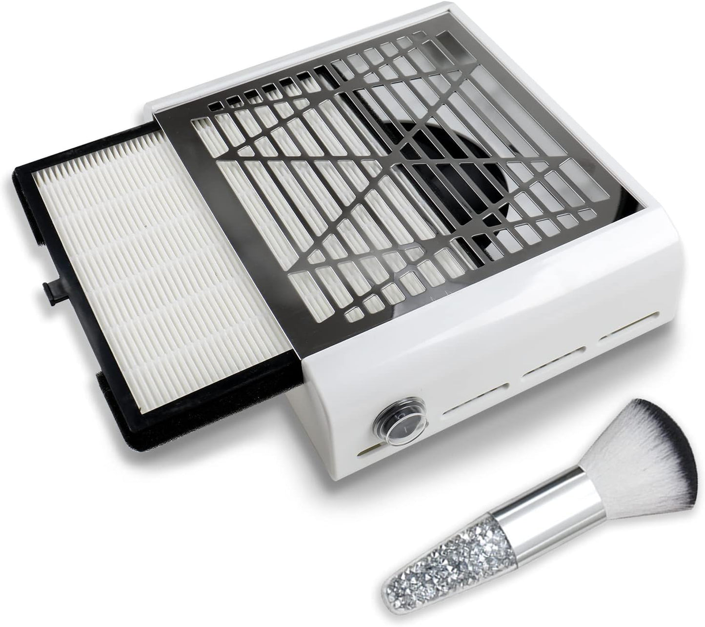 Nail Dust Collector - 40W Professional Vacuum Extractor for Nail Techs | Includes Dust Brush