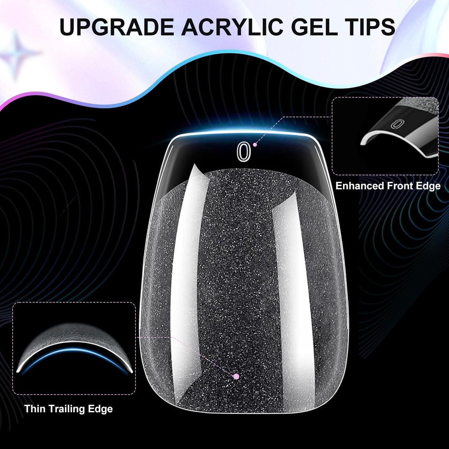 CyyaPeaap Short Coffin Nail Tips, 504Pcs Soft Gel Nails, Half Matte Full Cover False Short Coffin Nail Tips for Nail Extension, Manicure, Home DIY, Salon, 12 Sizes, Pre-Shaped Acrylic Gelly Fake Nail