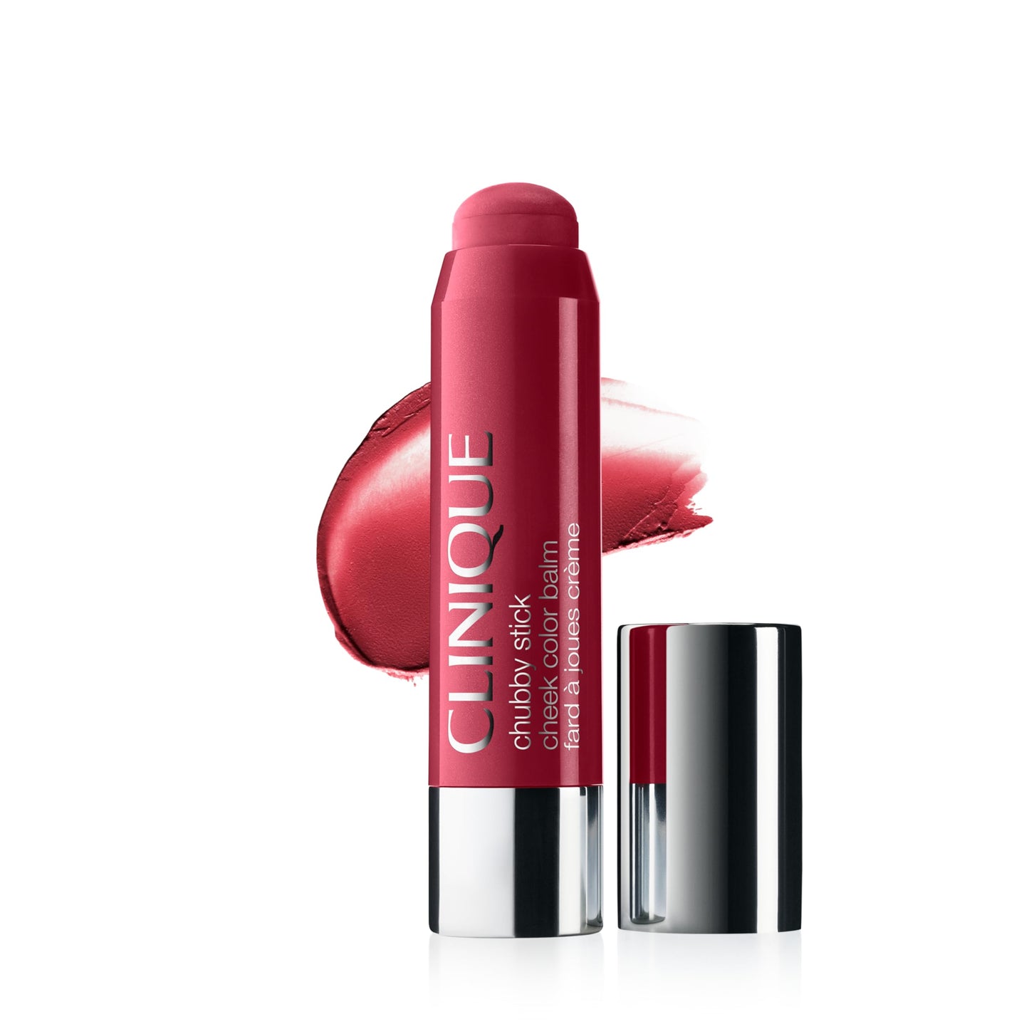 Clinique Chubby Cream Blush Stick Cheek Colour Balm | Blush For Cheeks | Long Lasting + Buildable | Create A Healthy Looking Glow | Perfect For Travel, Roly Poly Rosy