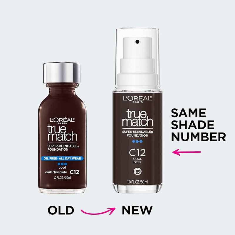 L’Oréal Paris True Match Foundation - Medium Coverage Liquid Makeup with SPF 17 | W10.5 Deep, 1 Fl Oz (Pack of 3)