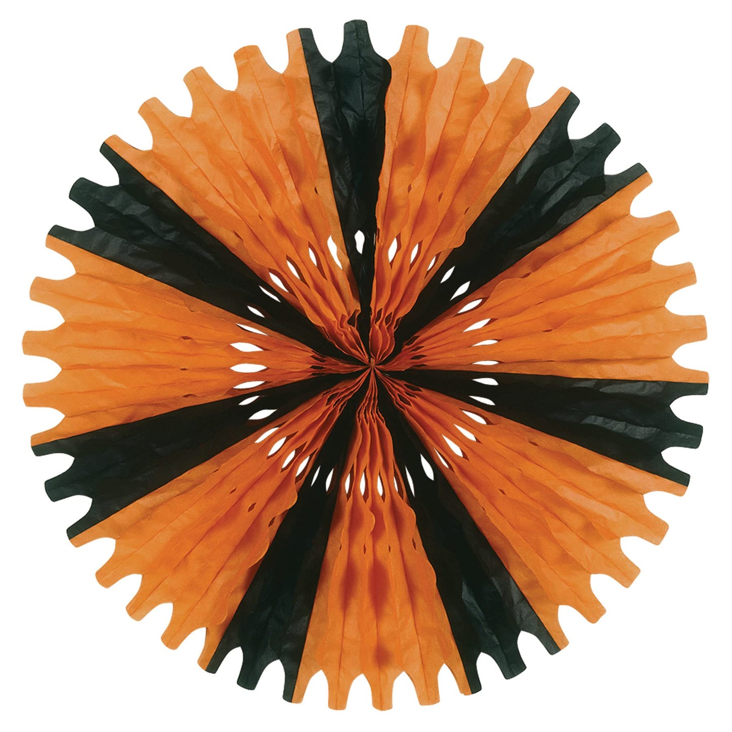 Orange & Black Tissue Fan