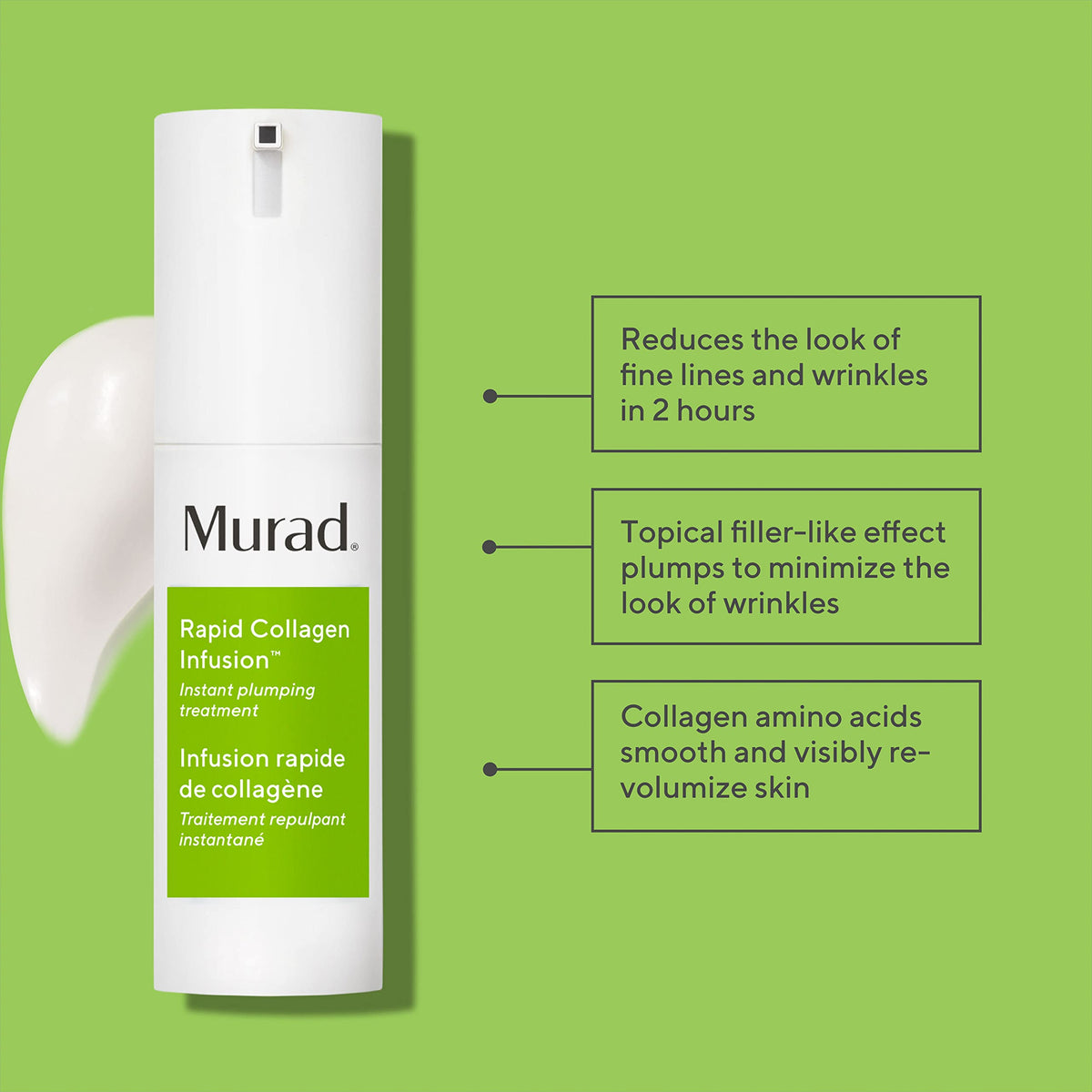 Murad Rapid Collagen Infusion – Anti-Aging Serum with Collagen Amino Acids & Winged Kelp Extract for Visible Wrinkle Reduction, Enhanced Skin Firmness & Re-Volumizes Skin – 1.0 Fl Oz