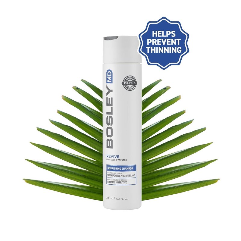BosRevive Nourishing Shampoo for Noticeably Thinning, Non Color-Treated Hair – Helps Restore Thinning Hair & Remove DHT, Product & Pollution Build-Up, Boosts Scalp Circulation, Sulfate-Free 10.1 Fl Oz