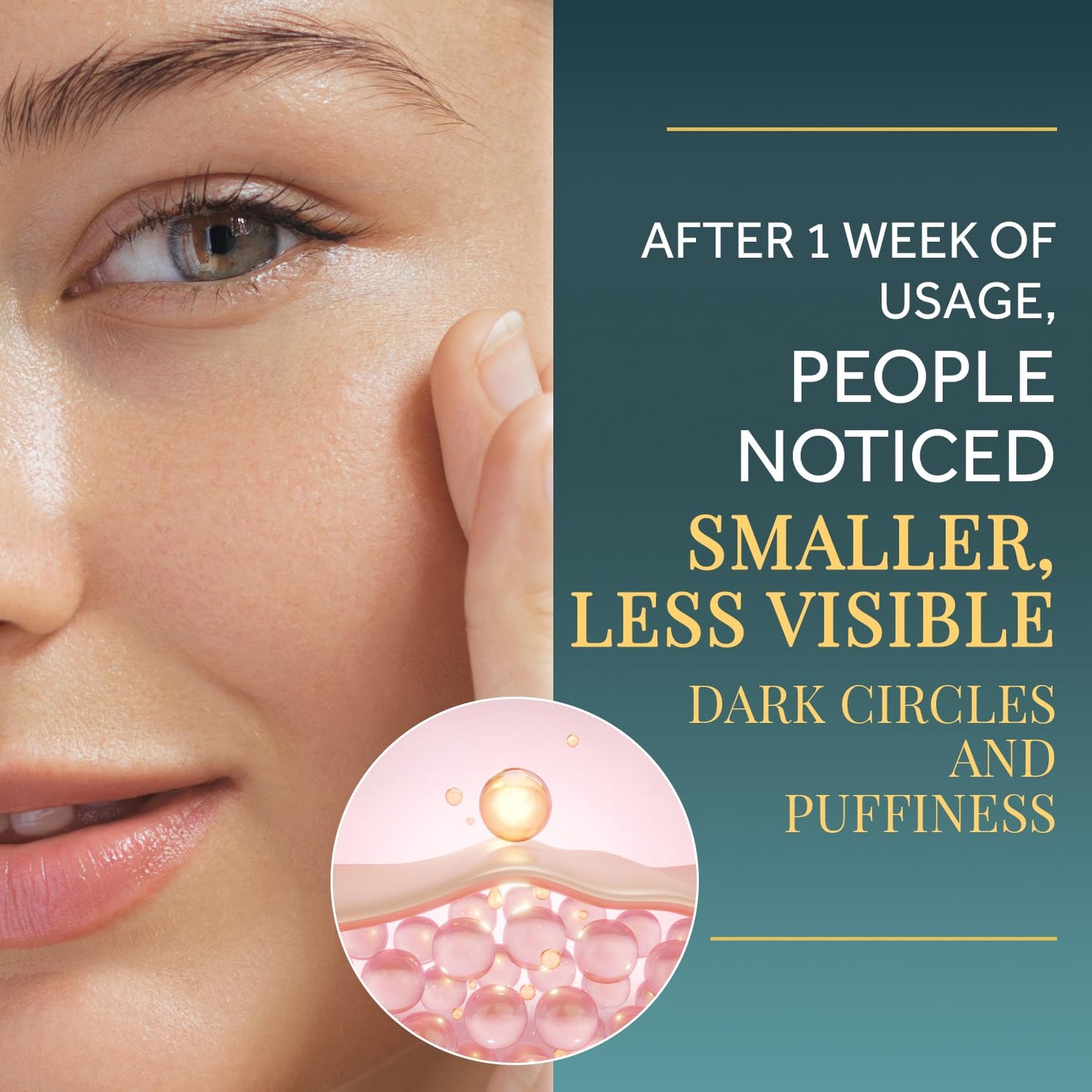 Forehead & Under Eye Wrinkle Patches - Collagen & Hyaluronic Acid Skin Pads | 52 Golden Sachets
