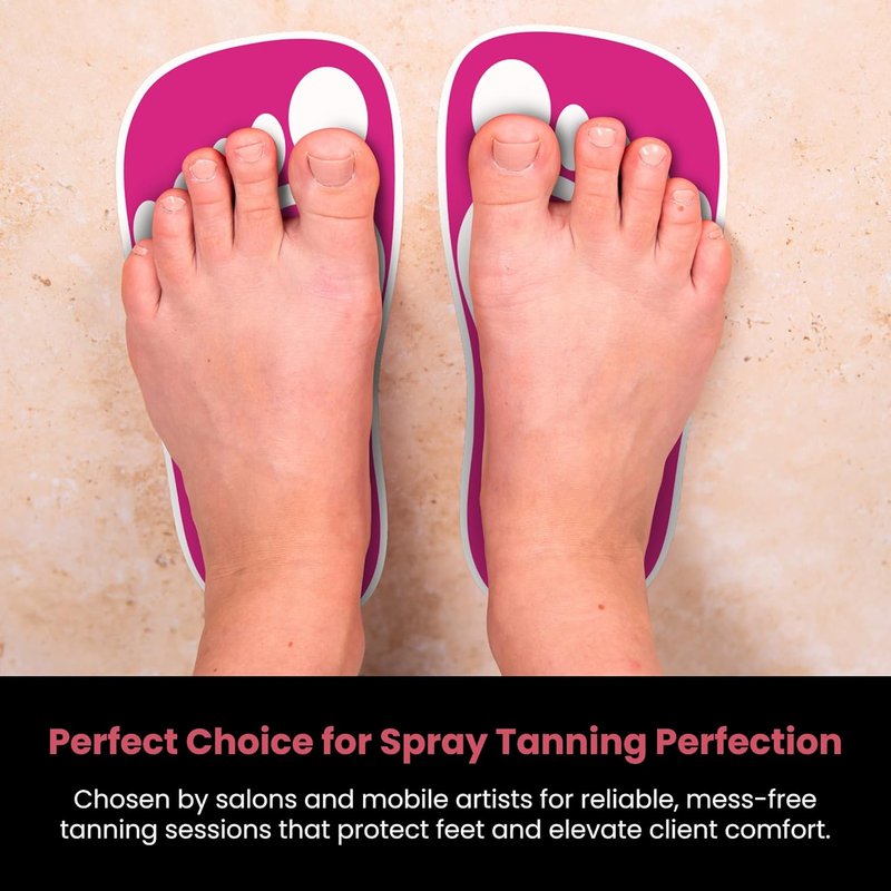 Disposable Spray Tan Feet Pads - Hygienic & Comfortable Foot Protectors for Tanning | 120 Pairs in Pink