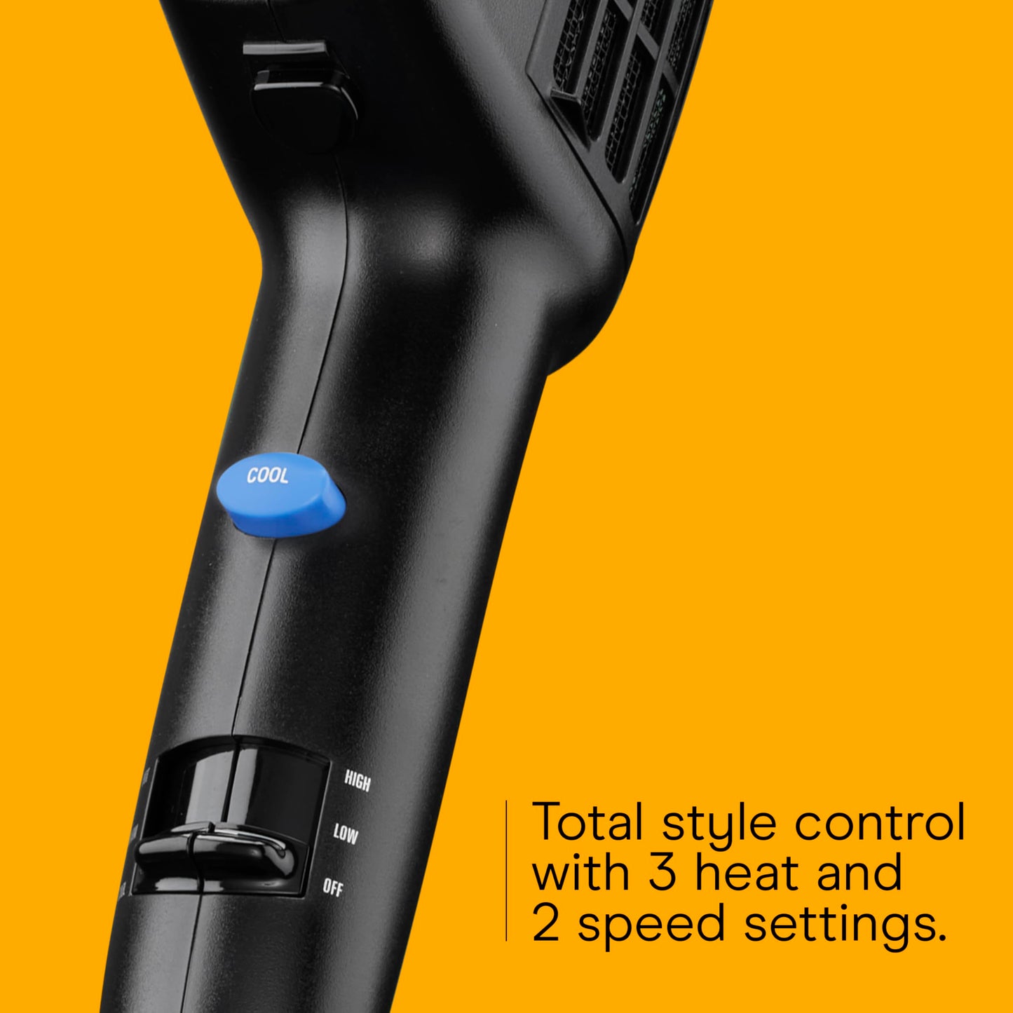 INFINITI PRO CONAIR 3-in-1 Styling Hair Dryer, 1875W Blow Dryer with 3 Styling Attachments to Detangle, Straighten, and Volumize, Tourmaline Ceramic Coating and Ionic Conditioning, Black