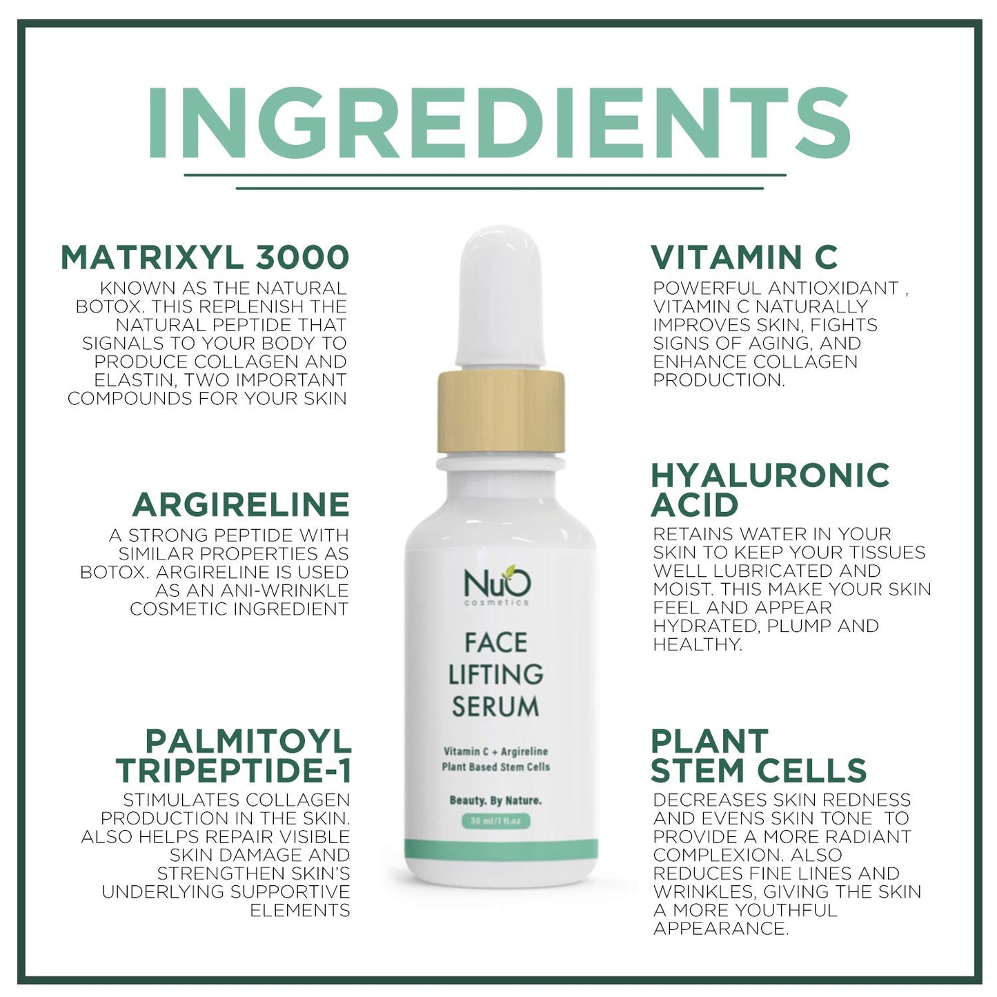 Face Lifting Serum with Matrixyl 3000, Firming Serum for Fine Lines