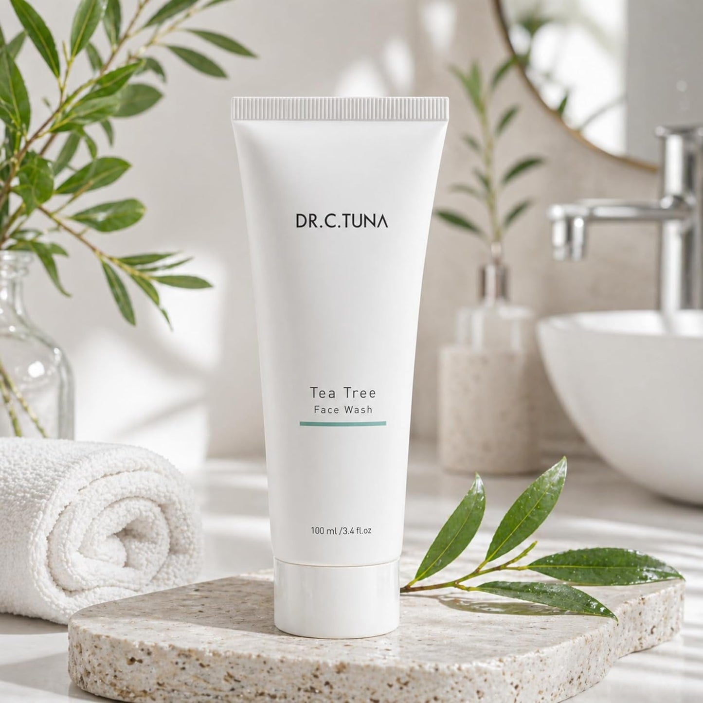 Dr. C. Tuna Tea Tree Face Wash - Anti-Aging Gel Cleanser for Oily, Dry & Sensitive Skin | 3.4 fl. oz / 100 ml