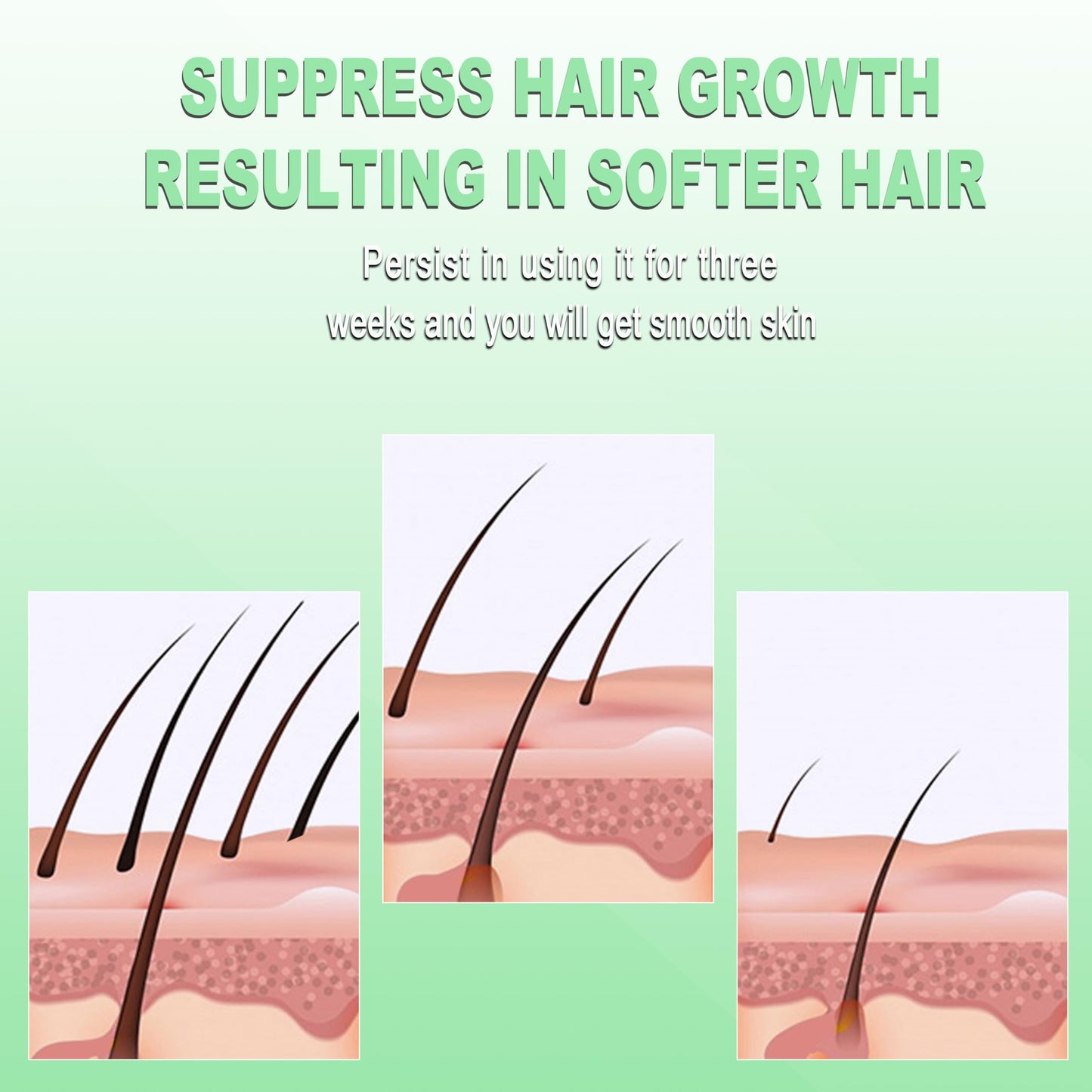 Epilators Hair Removal for Women, Glabrouse Skin Facial Hair Removal, Facial Hair Epilator with Eyebrow Trimmer for Women Face Sensitive Skin for Bikini, Face, Arm, Legs, Armpits, Green