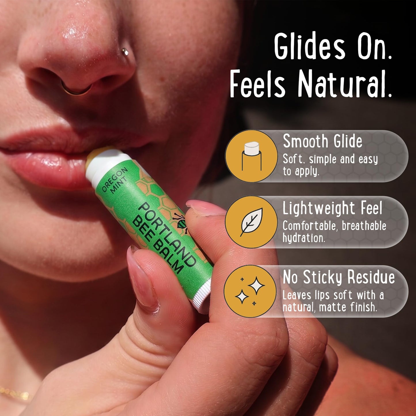 Portland Bee Balm All Natural Handmade Beeswax Lip Balm with Organic Coconut and Olive Oil (Oregon Mint) - 9 Count | Natural Lip Balm, Cruelty Free, Plastic Neutral, | Organic Lip Balm