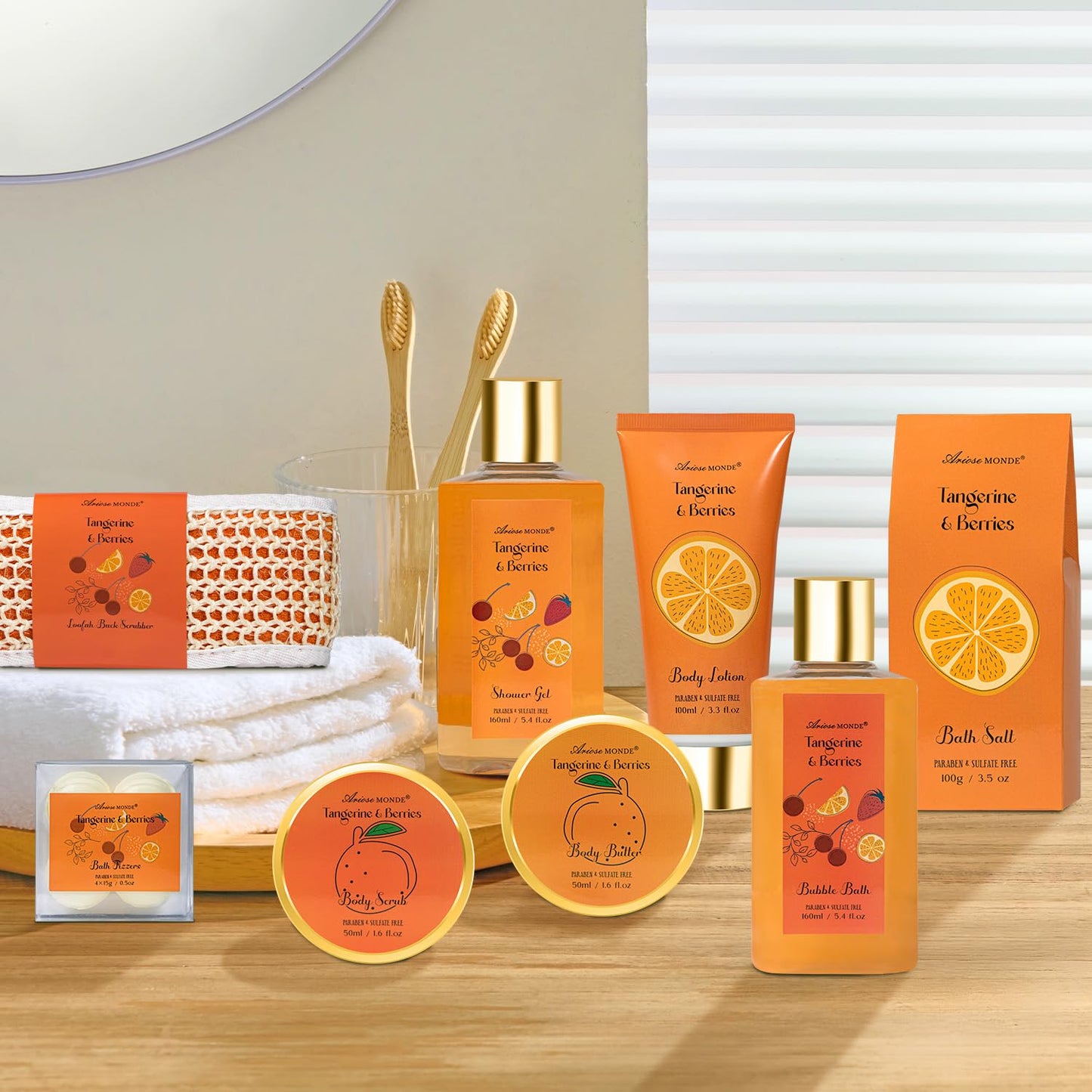 Spa Gift Set for Women - 9 Piece Bath and Body Collection with Bath Bombs & Oils | Relaxing Self-Care Gift for Her