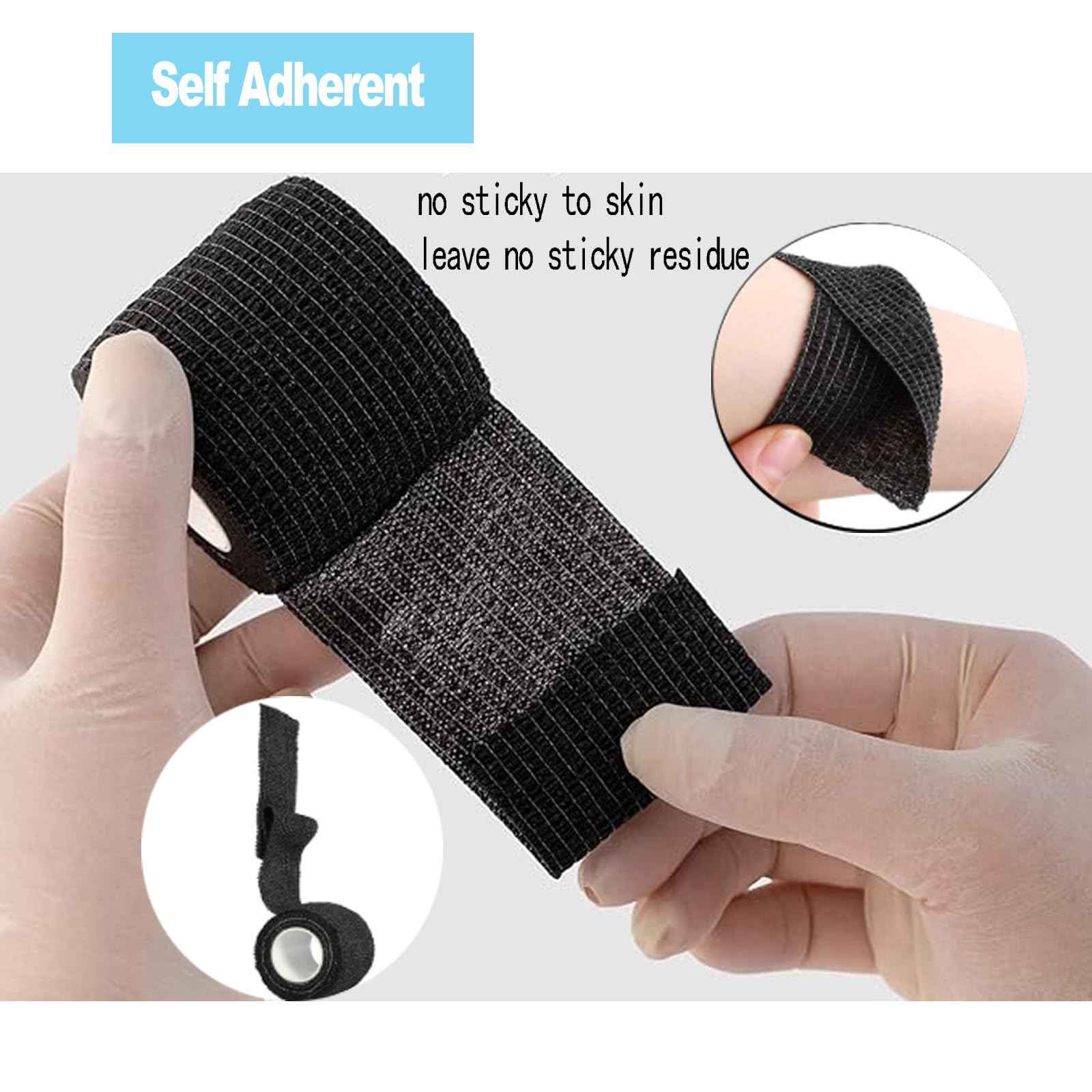 Tattoo Grip Tape - Beoncall 24pcs Self Cohesive Bandage Wrap 2”x 5 Yards Tattoo Gun Wrap Athletic Tape Tattoo Accessories Tattoo Supplies