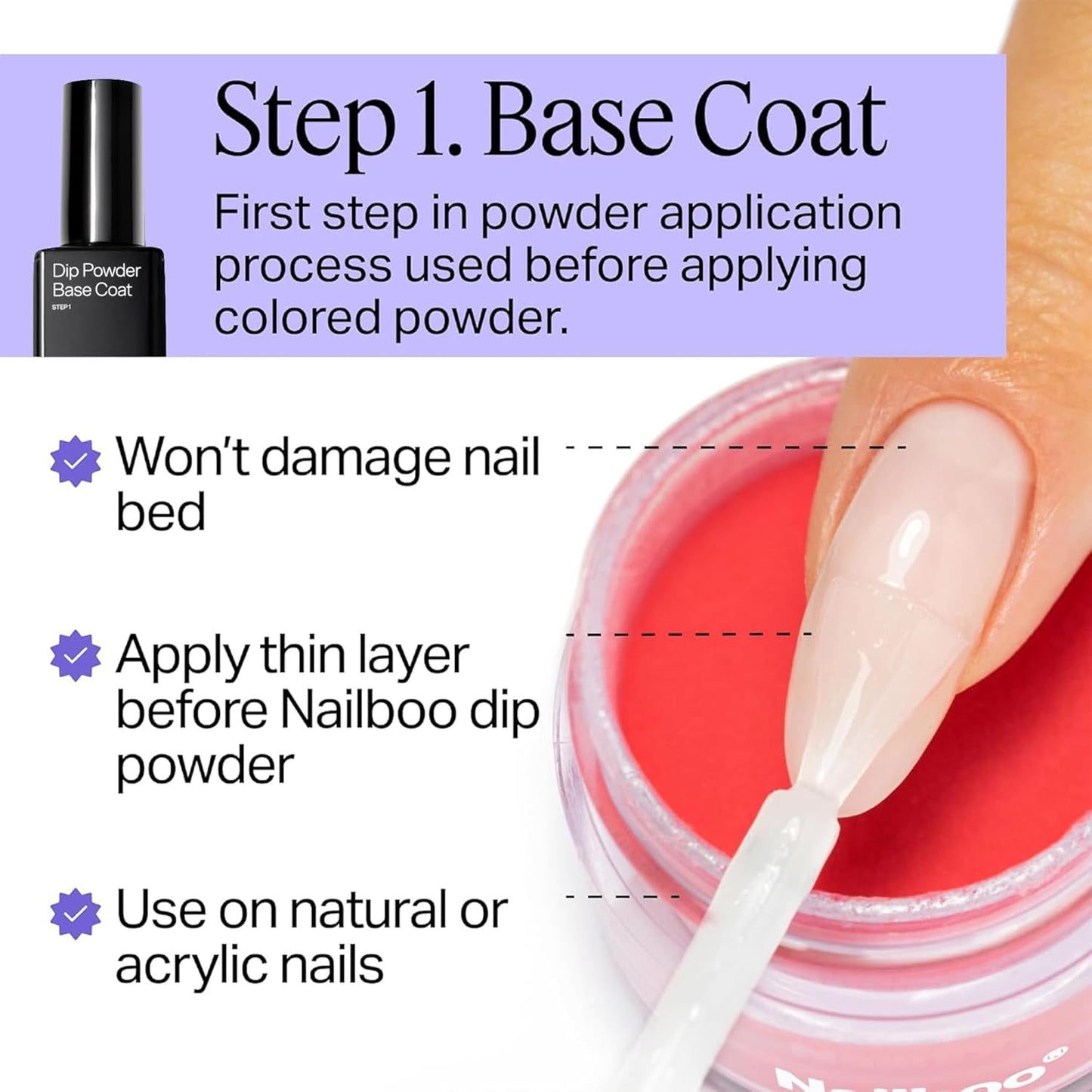 Nailboo Dip Powder Liquid Set - Premium DIY Manicure Kit with Top Coat, Base Coat & Activator | 0.5 Fl Oz (3 Pack)