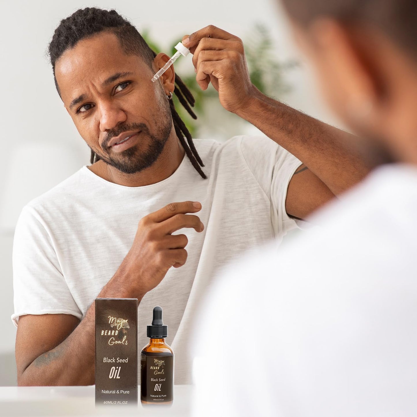 Major Beard Goals Black Seed Beard Oil for Men - 100% Cold Pressed Black Cumin Seed Oil for Beard Growth, Strengthens, Conditions, and Hydrates - Hair, Beard, and Mustache Oil for Dry Skin - 2oz