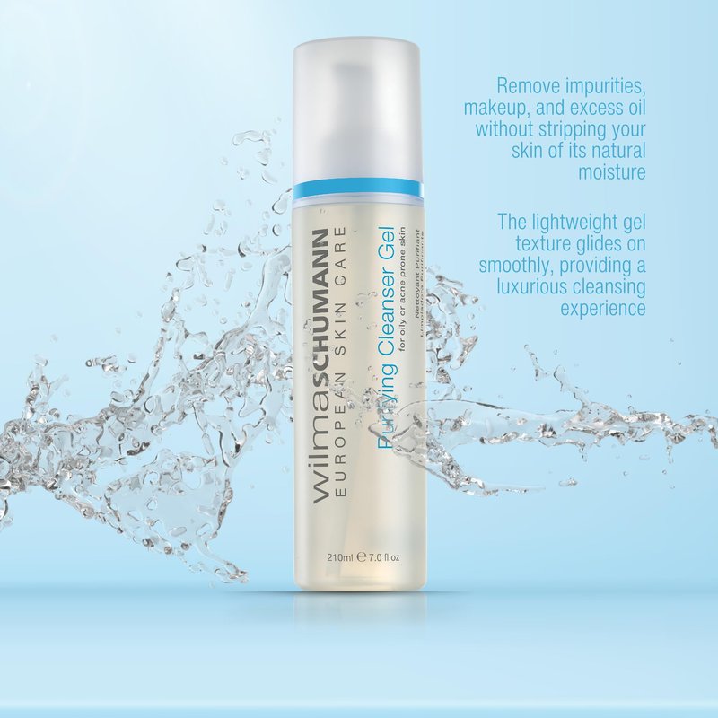 WILMA SCHUMANN Purifying Face Cleanser Gel, Daily Face Wash, Facial Cleanser for Acne, 7 oz