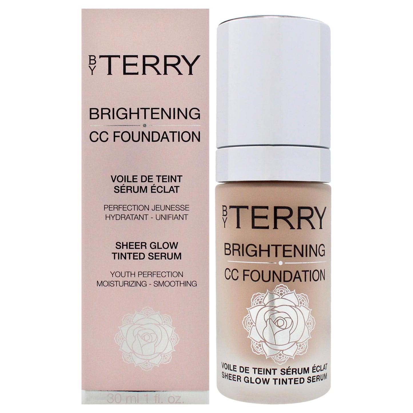 By Terry Brightening CC Foundation, Hydrating Serum Foundation, Ultra-Sheer Finish, Vegan & Cruelty-Free, 4N, Medium Neutral