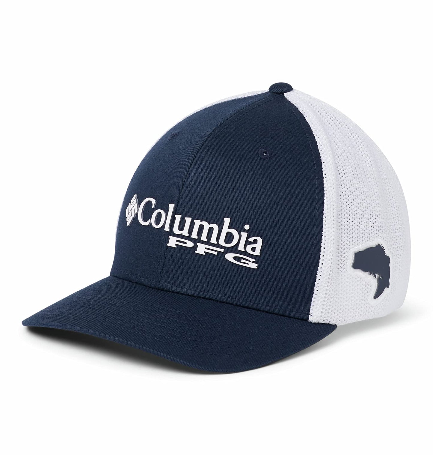 Columbia Unisex PFG Logo Mesh Ball Cap - High Crown, Collegiate Navy, XX-Large