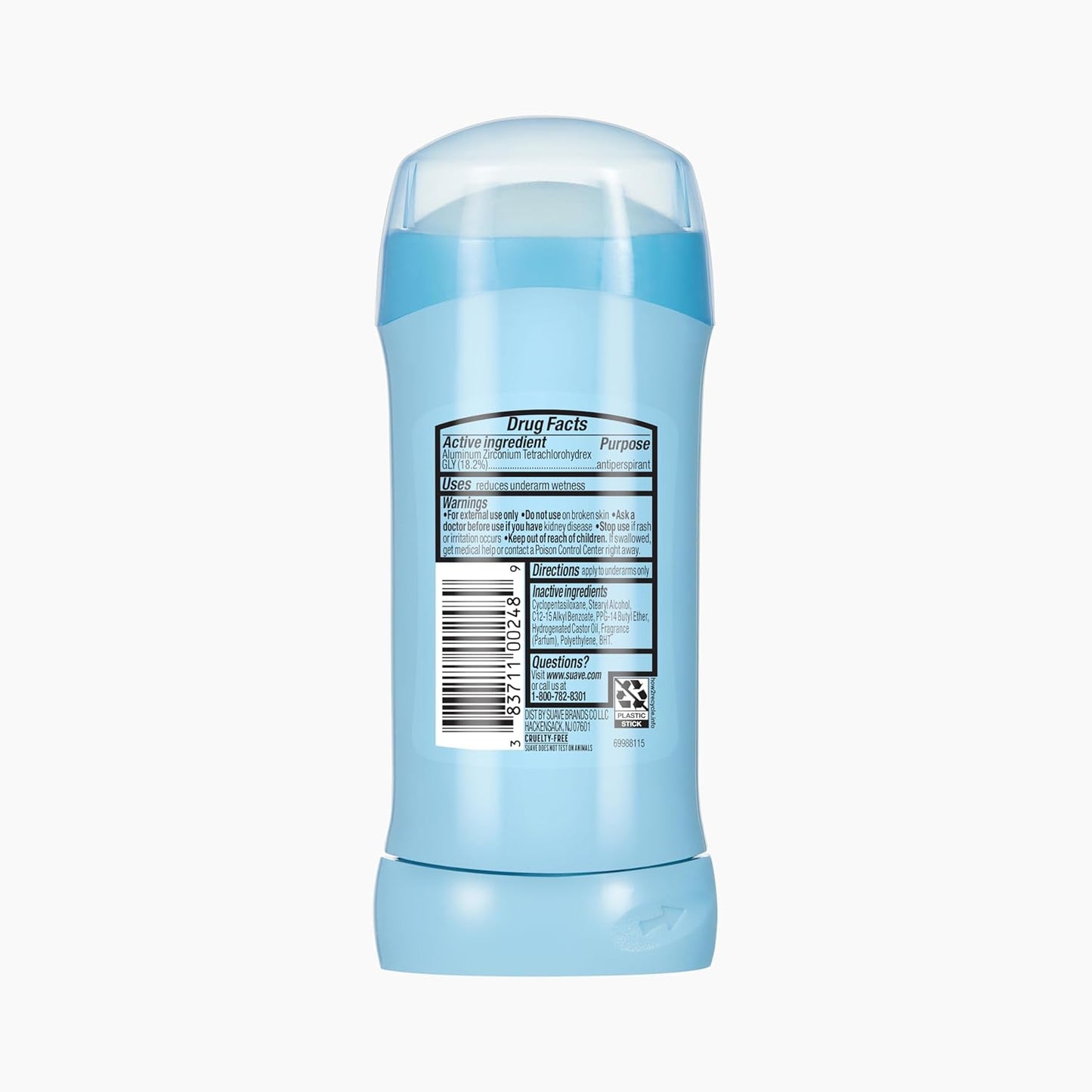 Suave Antiperspirant Deodorant for Women - 48HR Odor & Wetness Protection, Everlasting Sunshine | Sensitive Skin Solid Stick, 2.6 oz
