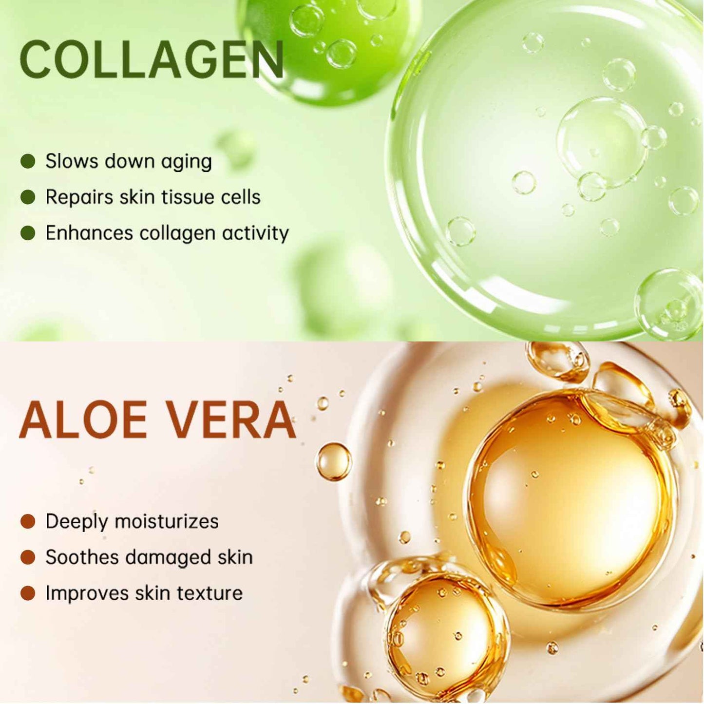 ASYBO Pack of 20 Collagen Face Mask, Aloe Vera Polypeptide Collagen Facial Masks Skincare, Moisturizing Facial Sheet Mask for Acne, After Sun, Claming, Anti-Aging and Anti-Wrinkle