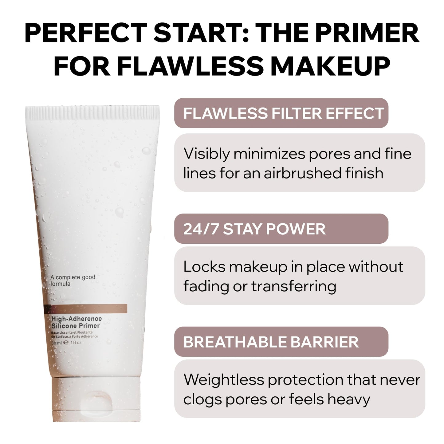 YURHERSU Hydrating Primer Lotion – Long-Lasting, Full Coverage Base with Oil Control & Moisturizing Formula