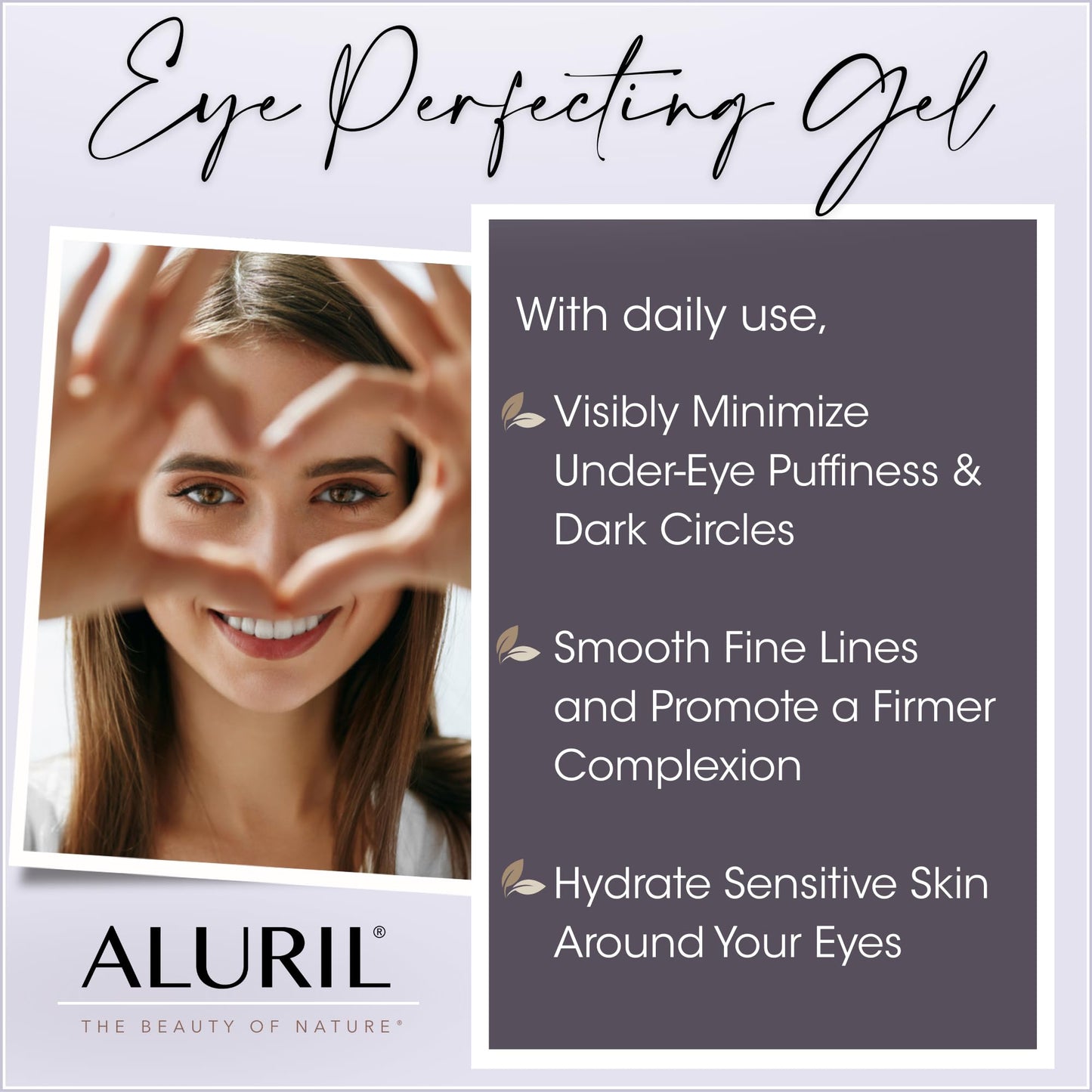 ALURIL Eye Perfecting Gel – Hydrating & Nourishing Targets Dark Circles, Depuff & Revitalize Under Eye Area, Enhanced with Vitamin E to Refresh Skin Tone & Texture, Suitable for All Skin Types 1 fl oz