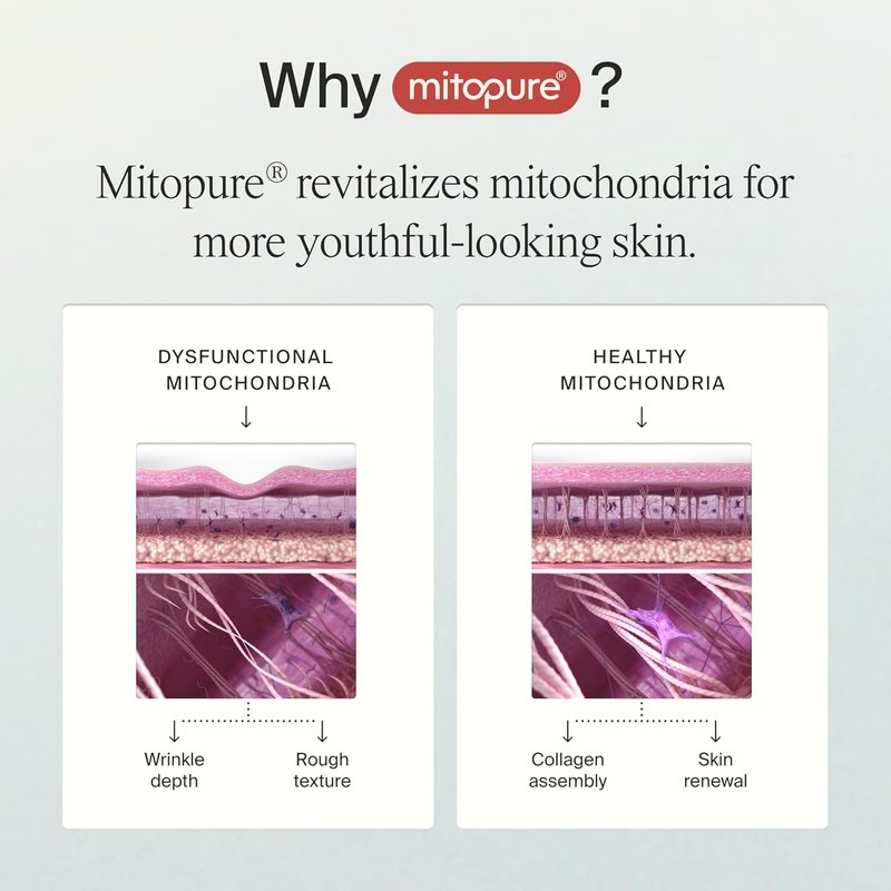 Mitopure™ Travel Size Gentle Cleanser - Non-Drying Makeup Remover & Skin Barrier Strengthener | 1.7 Fl Oz