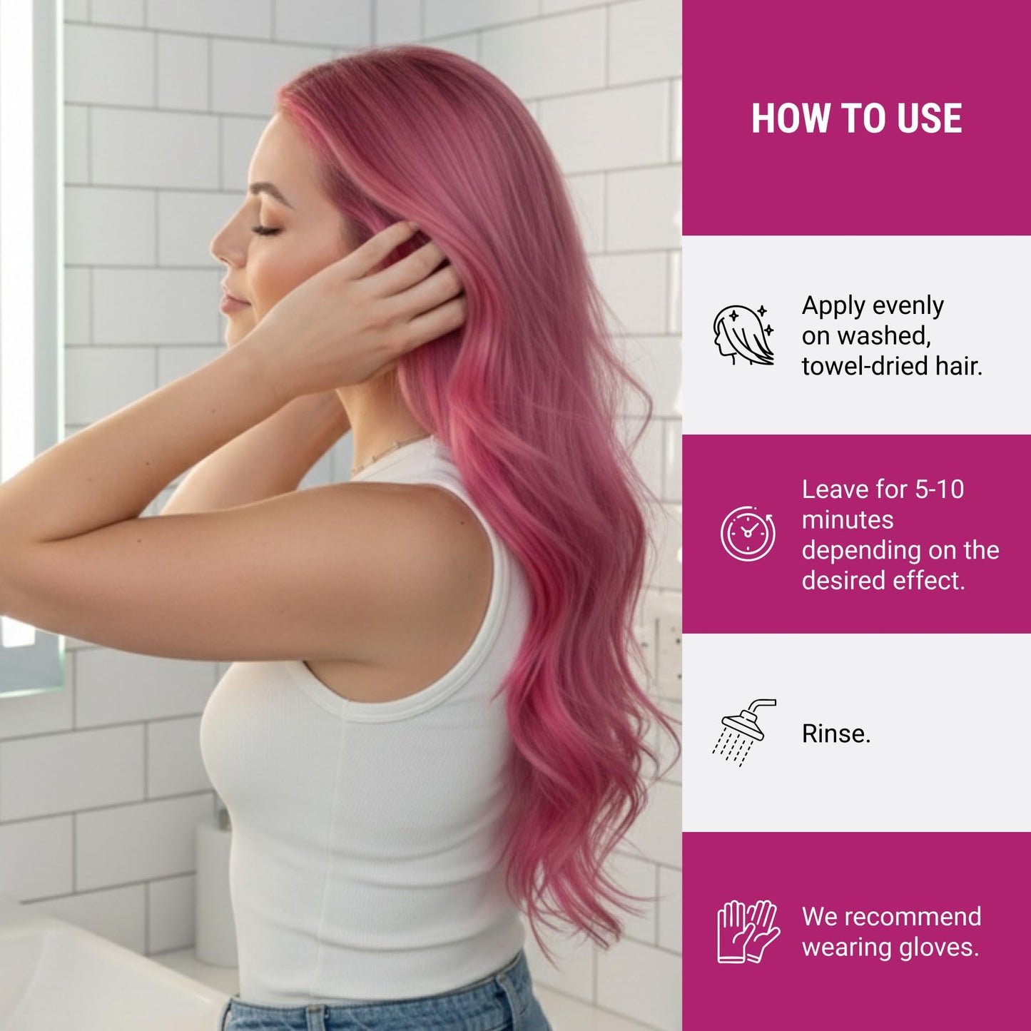 Lakmé Teknia Fuchsia Creative Color Hair Mask, Color Depositing Conditioner for Purple Hair, 8.5 Fl Oz