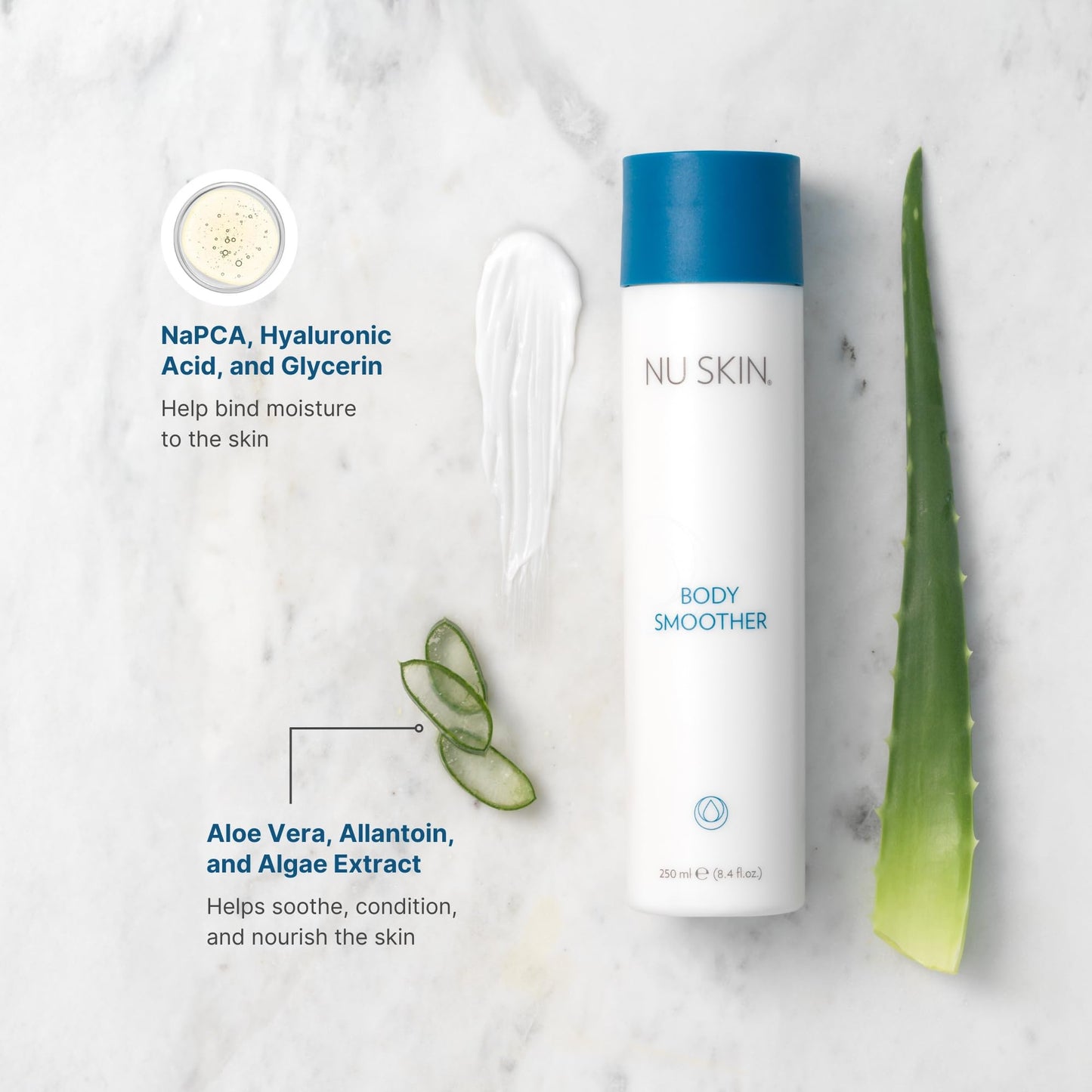 Nu Skin Body Smoother | Moisture-Locking Body Lotion | 8.4 Fl Oz | 1 Pack