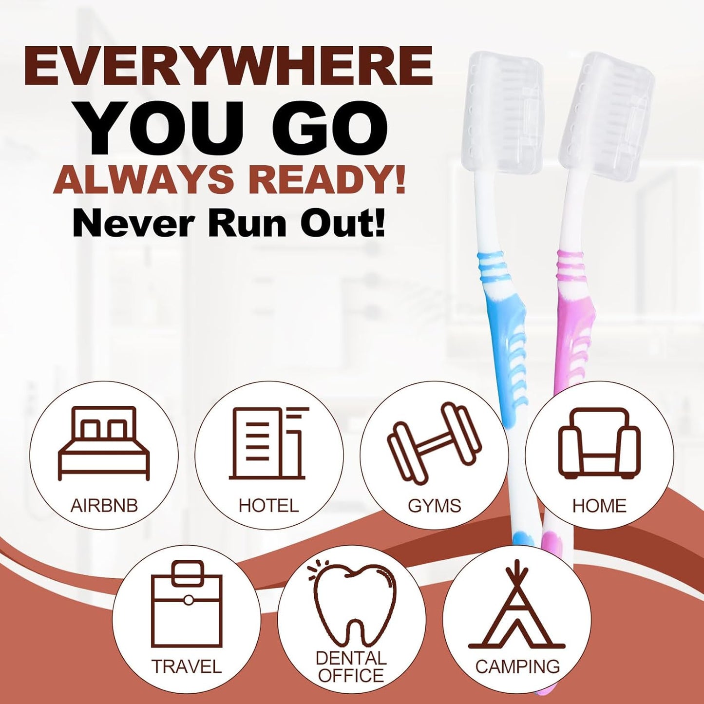 Disposable Toothbrushes with 45g Toothpaste - Travel Kit in White Zip Bag | Bulk Pack for Hotels & Shelters (20 Count)