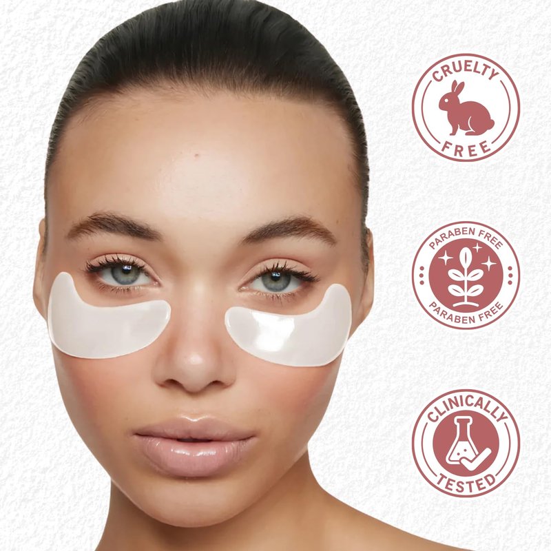 COCOBEAUTY Collagen Eye Patches for Puffy Eyes and Dark Circles – Under Eye Patches for Women – Hydrating & Refreshing Skincare – Health and Beauty Essential (6 units)