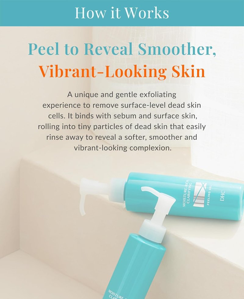 DHC Moisture-Rich Clarifying Peeling Gel - Innovative Exfoliator for All Skin Types | Hydrating 4.9 oz.