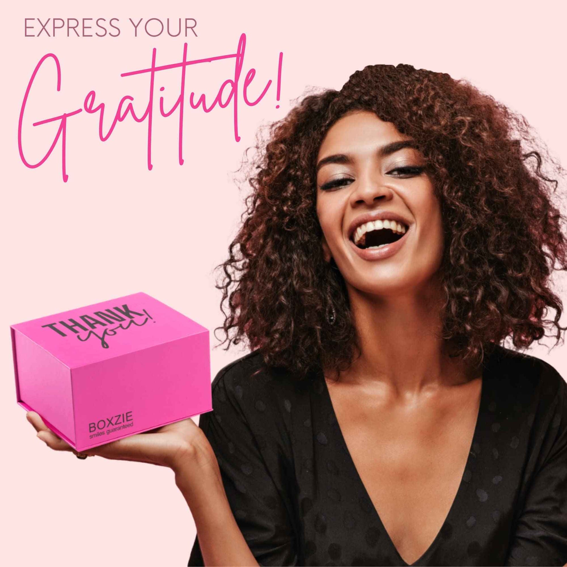 Boxzie Thank You Gifts for Women, Appreciation Gift Box Set, Cute Gratitude Basket Ideas - Thoughtful Candle Presents for Employee, Boss, Coworker, Hostess, Female, Secretary, Teacher, Friend