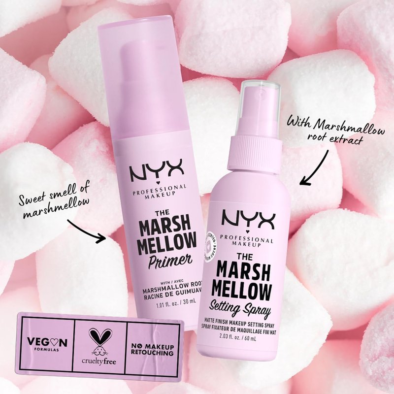 NYX Professional Makeup Marshmellow Smoothing Primer - Vegan Face Primer with 10 Skin Benefits