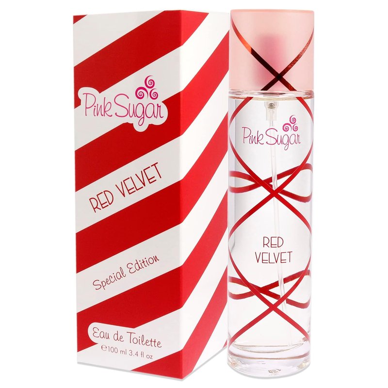 Pink Sugar Red Velvet Perfume - Sweet Fruity Eau de Toilette for Women | Long-Lasting Floral, Strawberry & Caramel Notes